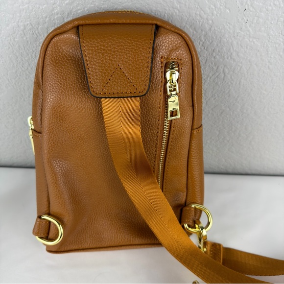 NWOT Genuine Leather RFID Blocking Small Sling Bag Women Crossbody Brown - Picture 11 of 15
